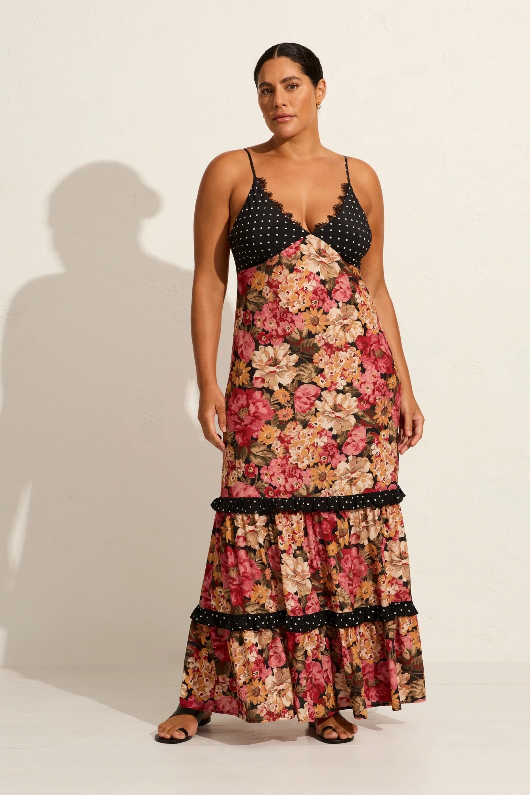 Auguste Evangeline Maxi Dress Floral and Polkadot prints Vivid in Bellingen