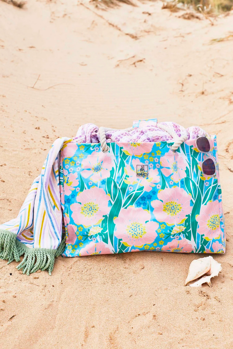 Kip & Co Tumbling Flowers Beach Bag – Vivid in Bellingen