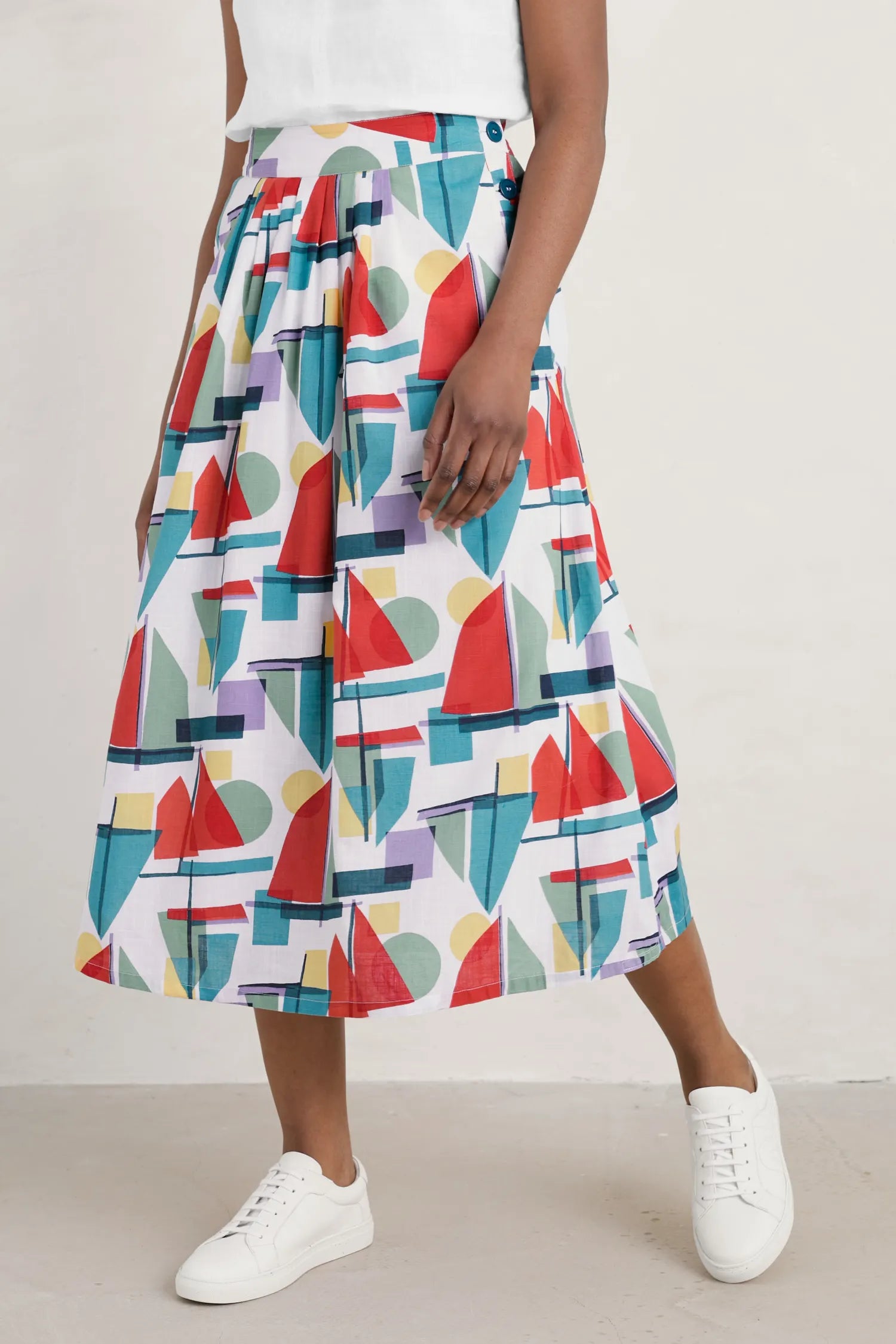 Seasalt Cliff Road Skirt - Harbour Collage Mix – Vivid in Bellingen